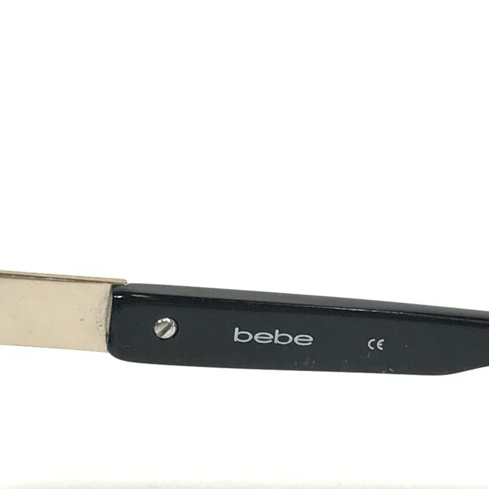 Bebe Eyeglasses Frames GORGEOUS BB5058 001 JET Brown Gold Square 52-16-135